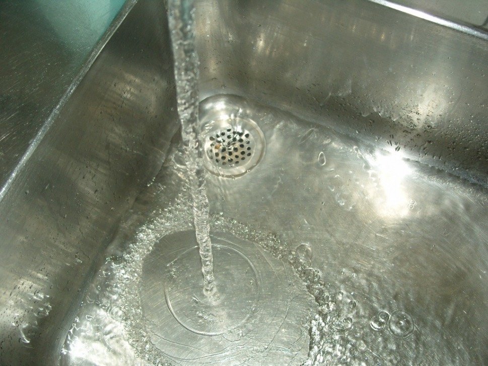 Water in sink