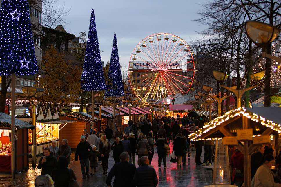 Christmas Market with big wheel