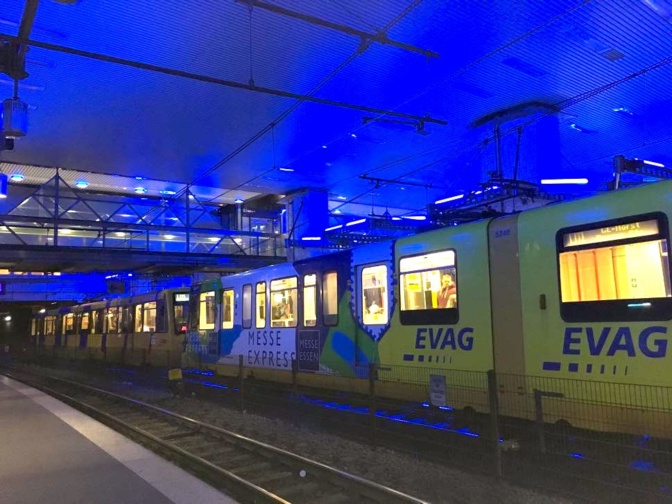 Colourful subway station