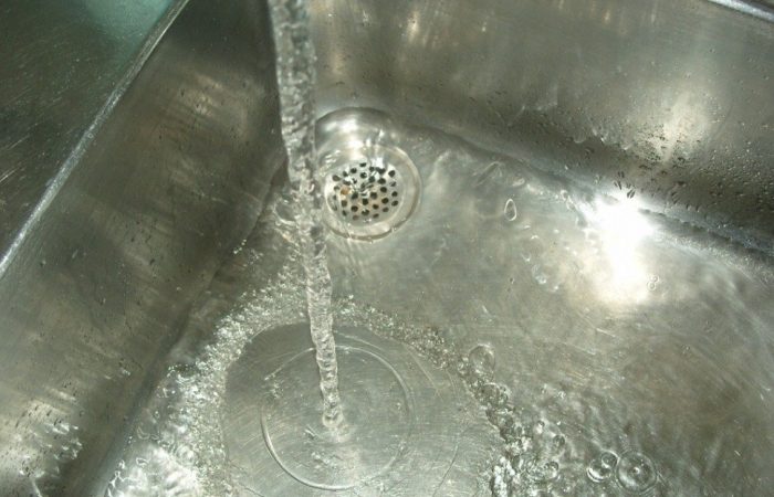 Water in sink