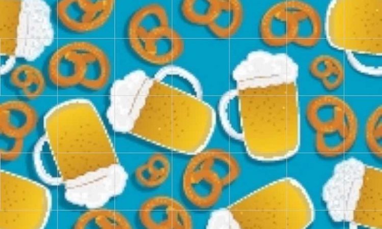 Graphic with beer mugs