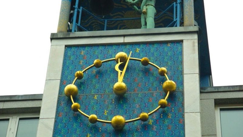 Clock on facade