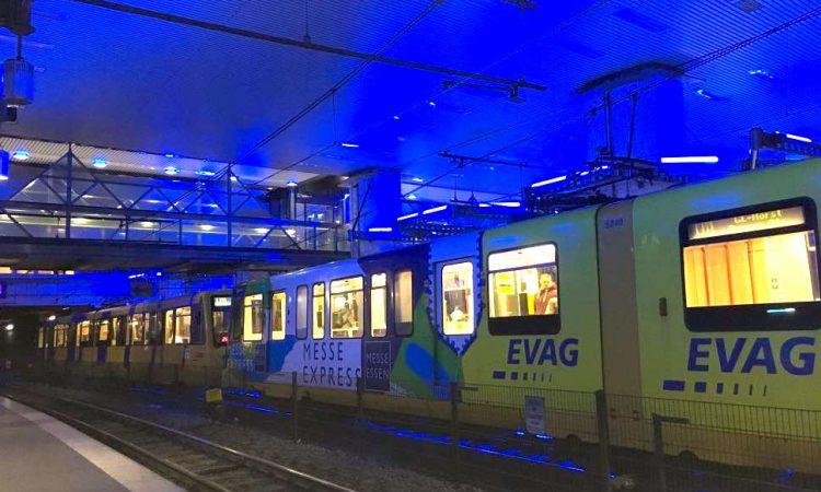 Colourful subway station