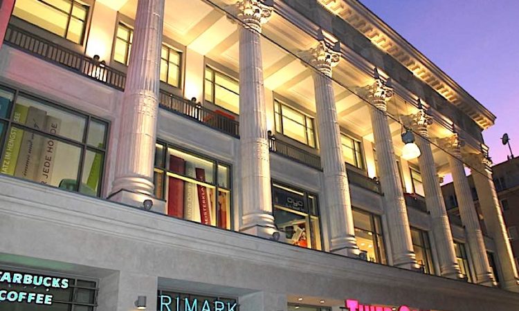 Shopping mall facade